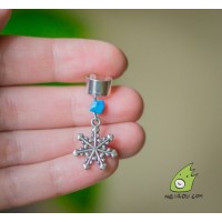 Кафф "Кристаллик". Без прокола. Ручная работа. Sale